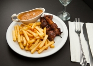 2 Broasted Chicken Sate & Fries